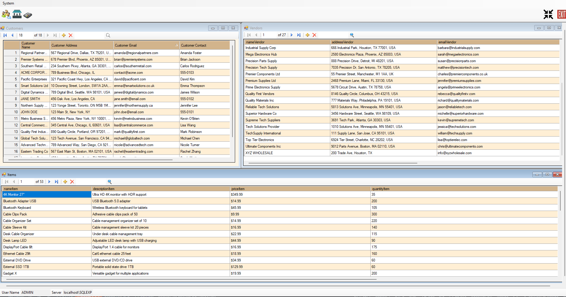 Database Management Desktop Application